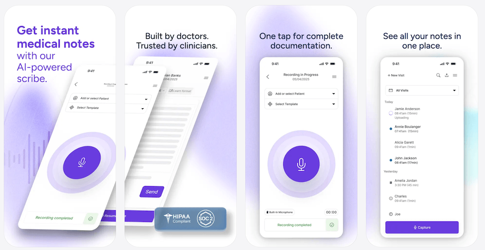 Freed AI App Store listing card for AI scribe and assistant