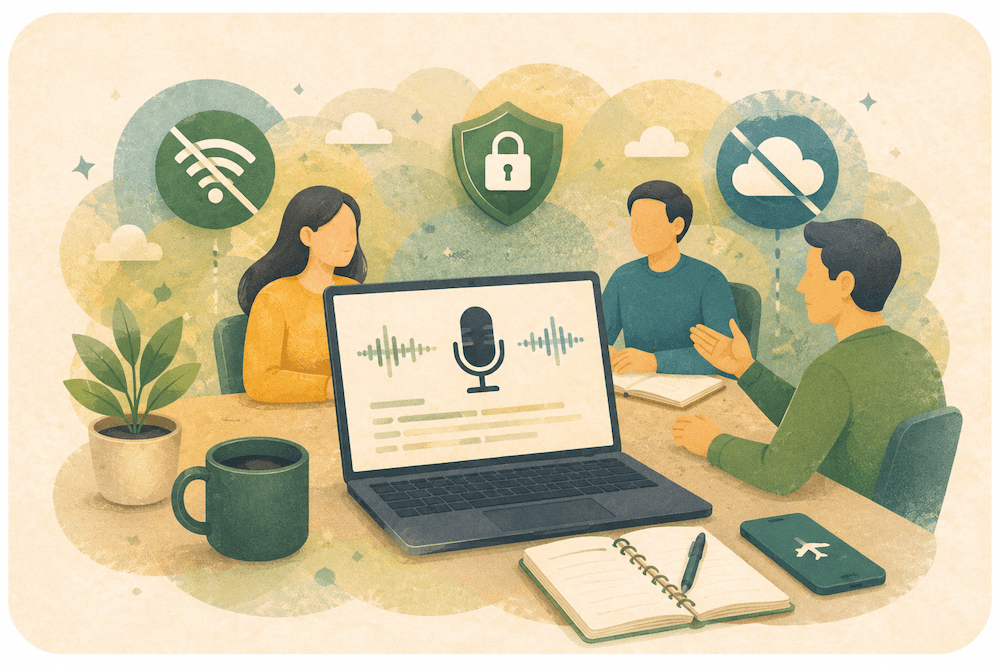 Best offline meeting transcription software for private meetings