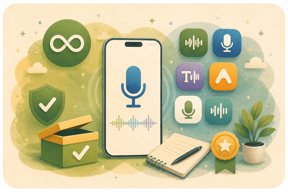 Best lifetime speech-to-text apps for iPhone comparison