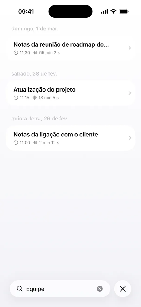 Buscar uma palavra em todas as transcrições