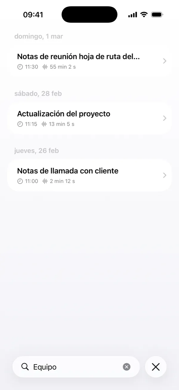 Buscar una palabra en todas las transcripciones